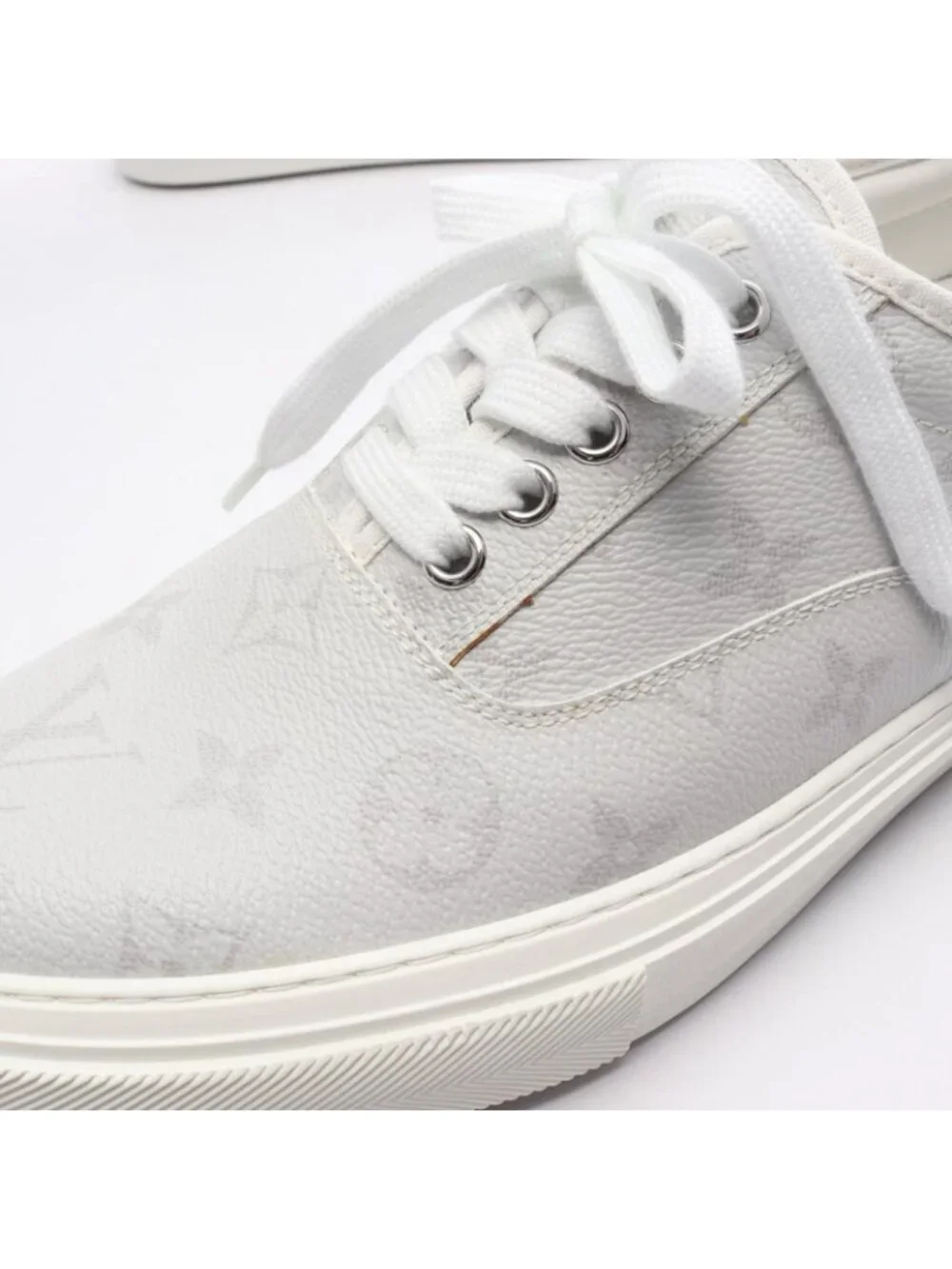 Louis Vuitton Sneakers Trocadero Line Canvas Leather Shoes White